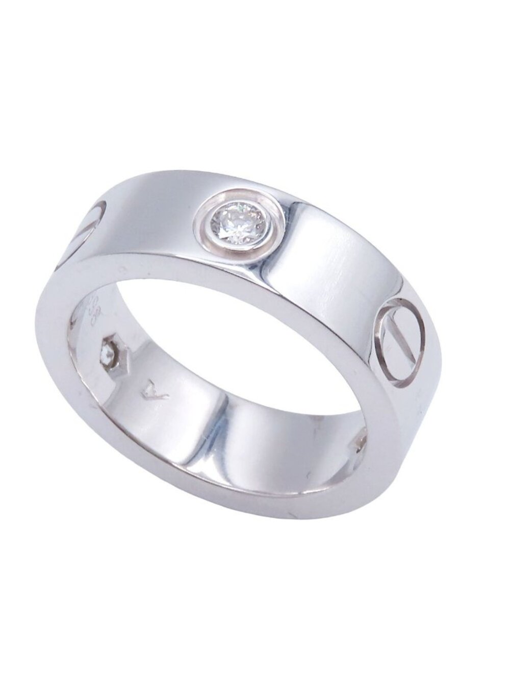 Cartier Love White Gold 18k Diamond Half 47 Ring